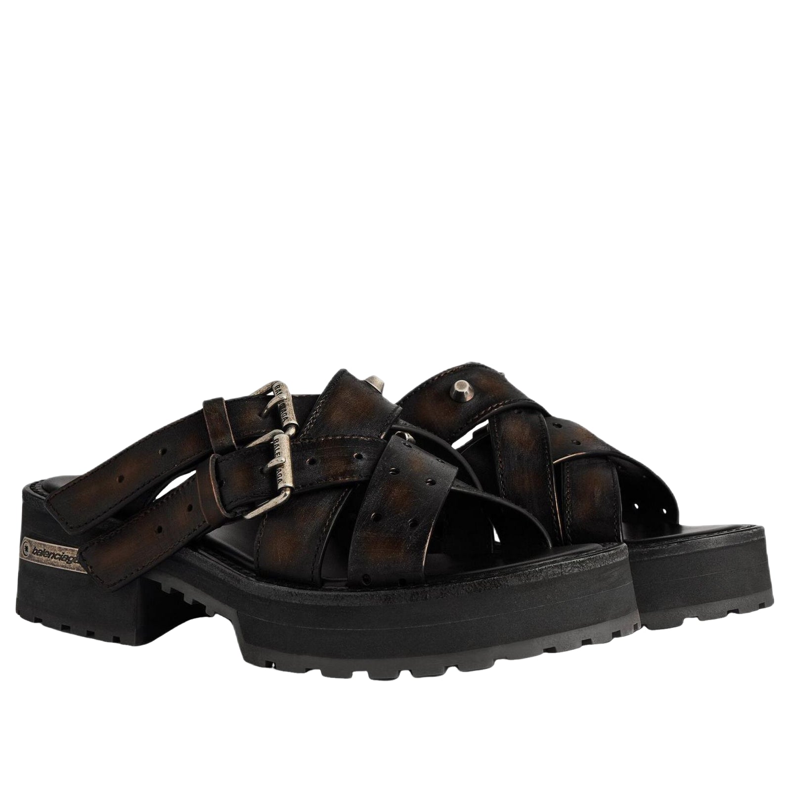 (WMNS) Balenciaga Venom Open Mule 'Brown' 866569WBEQ32824