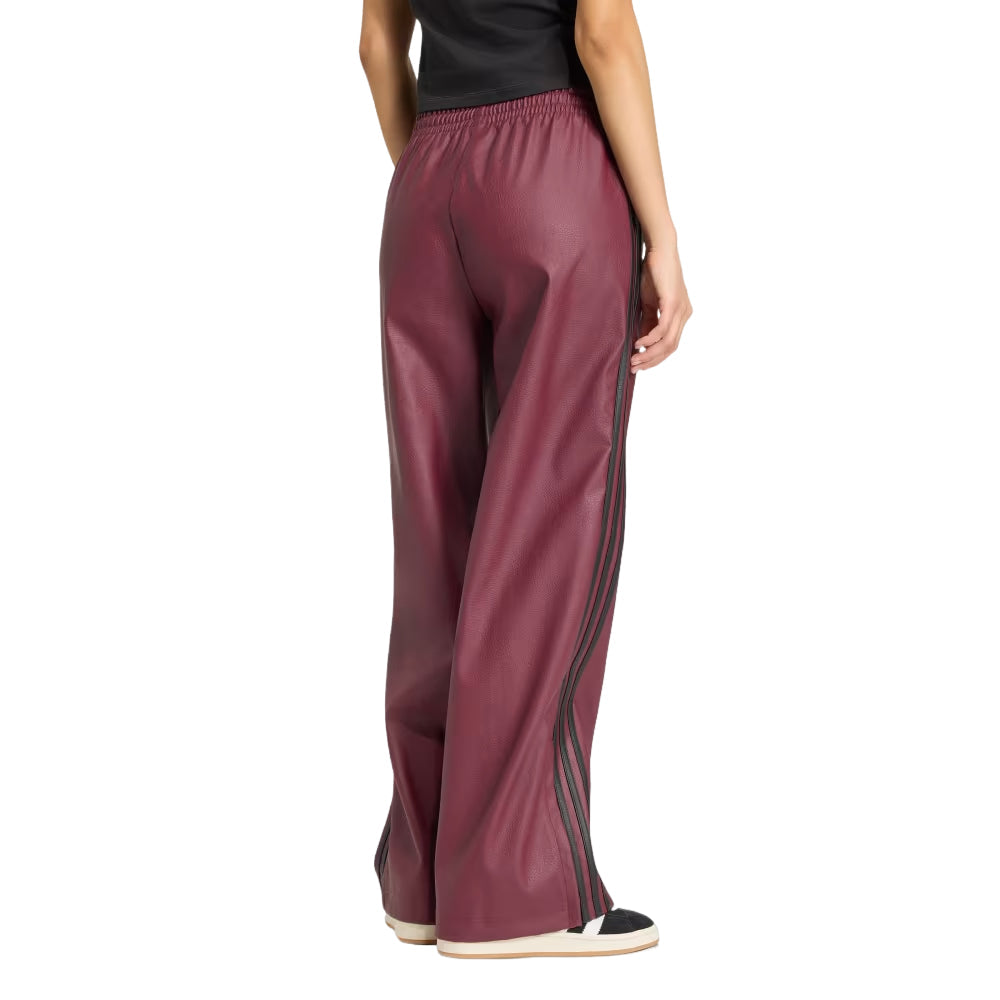 (WMNS) adidas Firebird Loose Pleather Pant Asia Sizing 'Maroon' KU1807