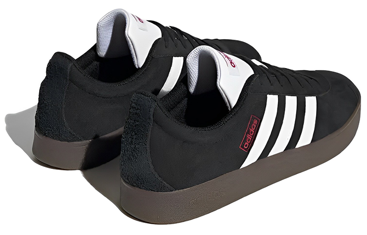 adidas VL Court Lifestyle Skate Shoes 'Black White Gum' HQ1801