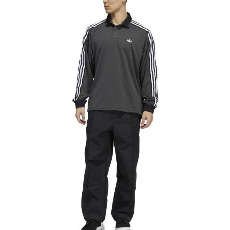 adidas Long Sleeve Polo Jersey 'Black' HK9902