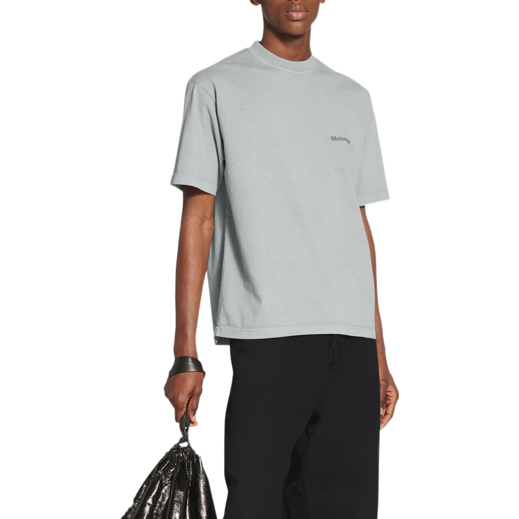 Balenciaga BB T-Shirt Medium Fit 'Grey' 612966TNVG79244