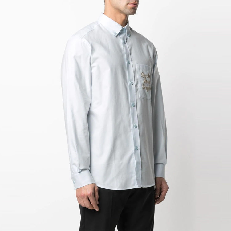 Burberry Men's SS21 Long Sleeve Shirt Blue 80367561