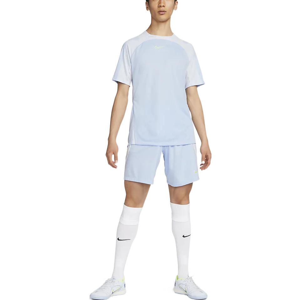Men's Nike Colorblock Round Neck Pullover Short Sleeve Blue T-Shirt DH8699-548