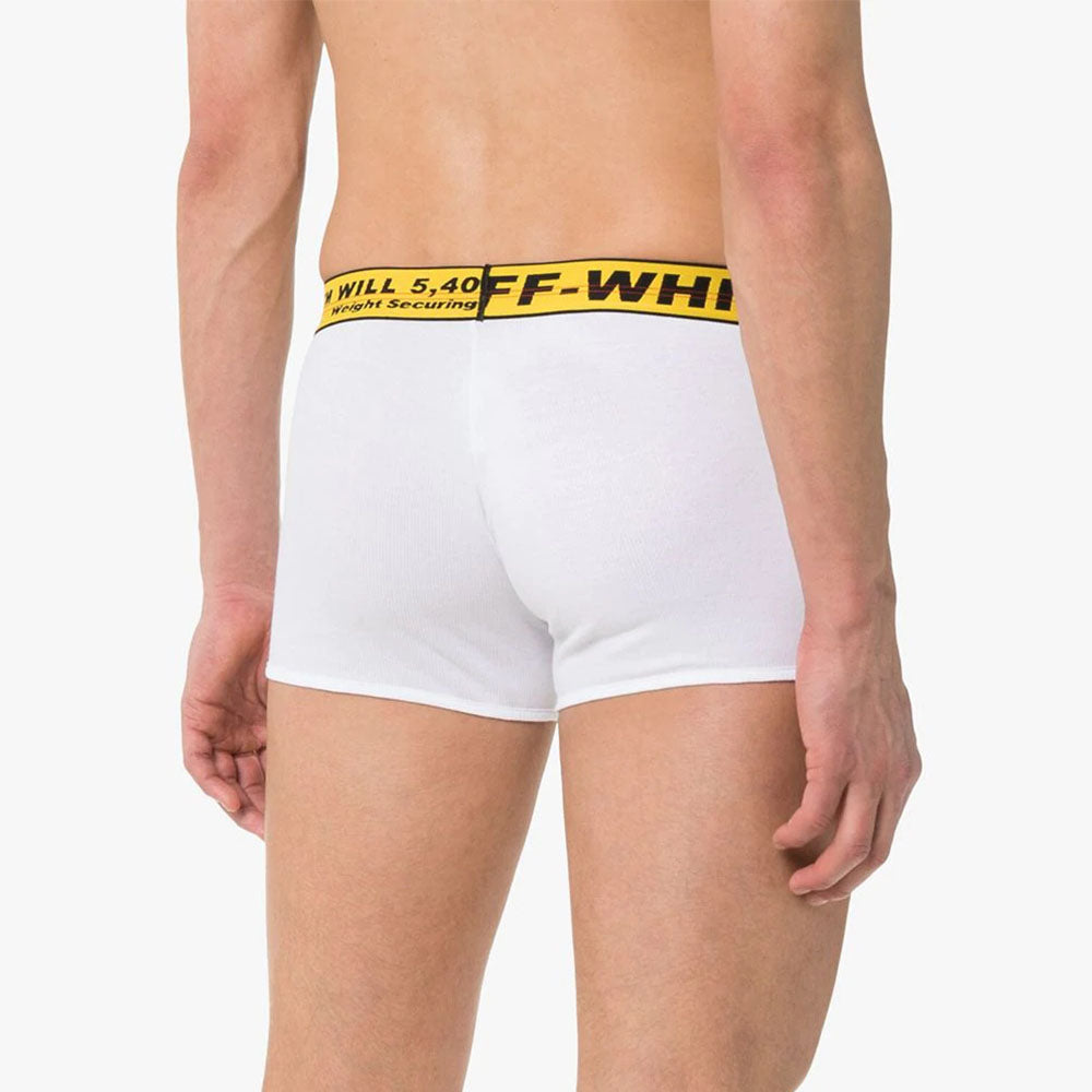Off-White SS21 Lndustrial Logo Webbing Pants Slim Fit Version 1 White OMUA003S21FAB0010118
