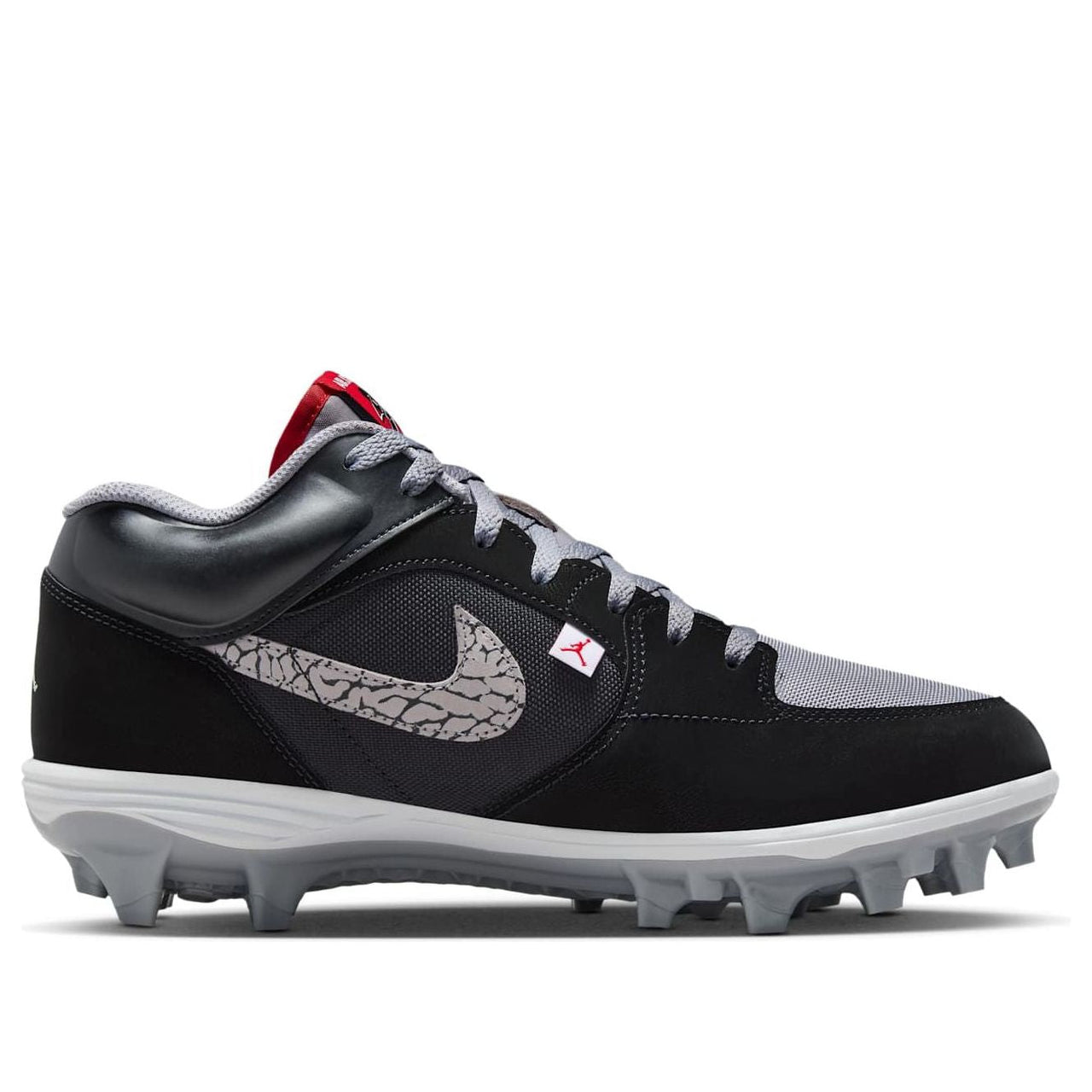 Air Jordan Stadium 90 Football Cleat 'Black Cement Grey Red' HQ0210-060