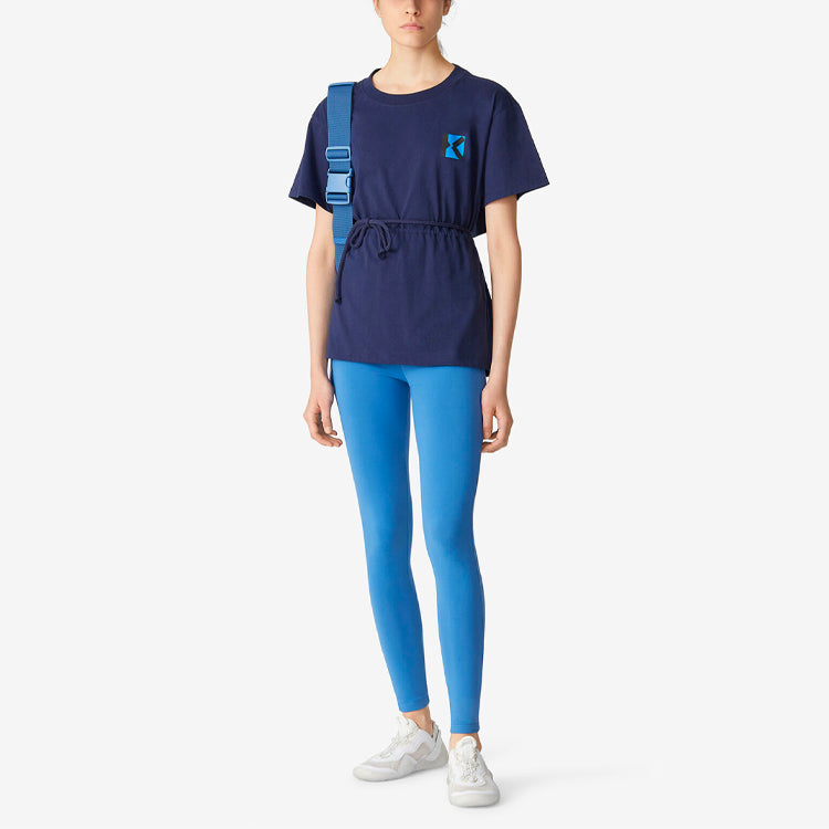 KENZO SS21 Waist Lacing Drawstring Short Sleeve Blue FB52TS6374SJ-77