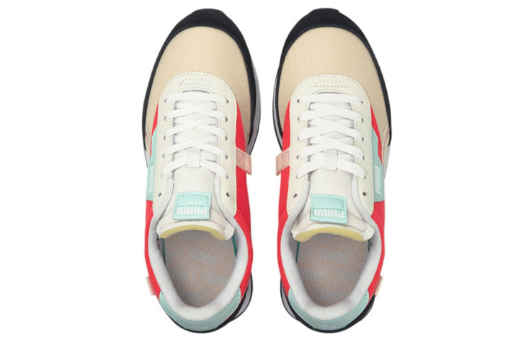 PUMA Unisex Future Rider Twofold Sd Running Shoes White/Black/Red 381052-13