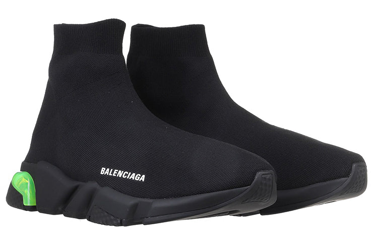 Balenciaga Speed Sneaker 'Clearsole - Black Fluo Yellow' 607544W2DBL1171