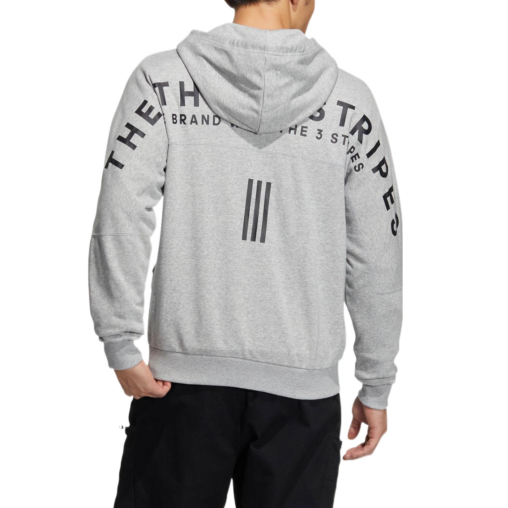 adidas 3-stripes hoodie 'Grey' IA9437