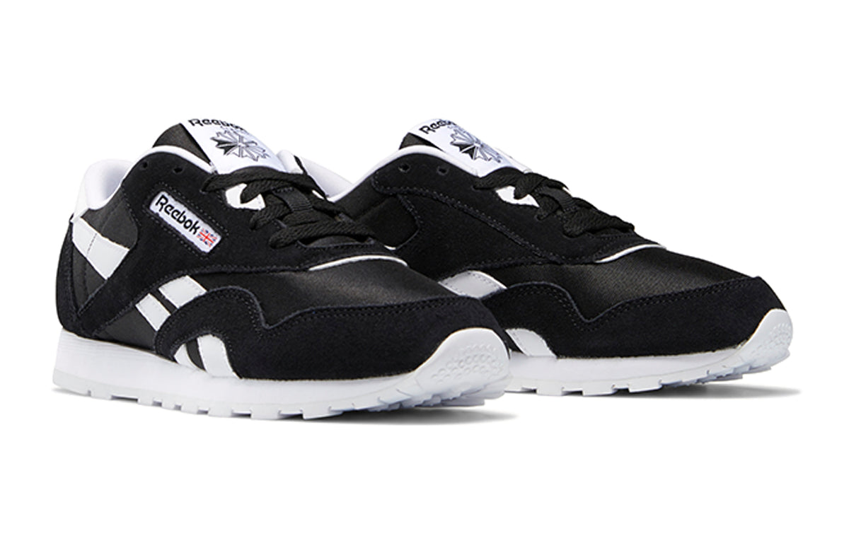 Kids Reebok classic nylon Running shoes 'Black White' J21506