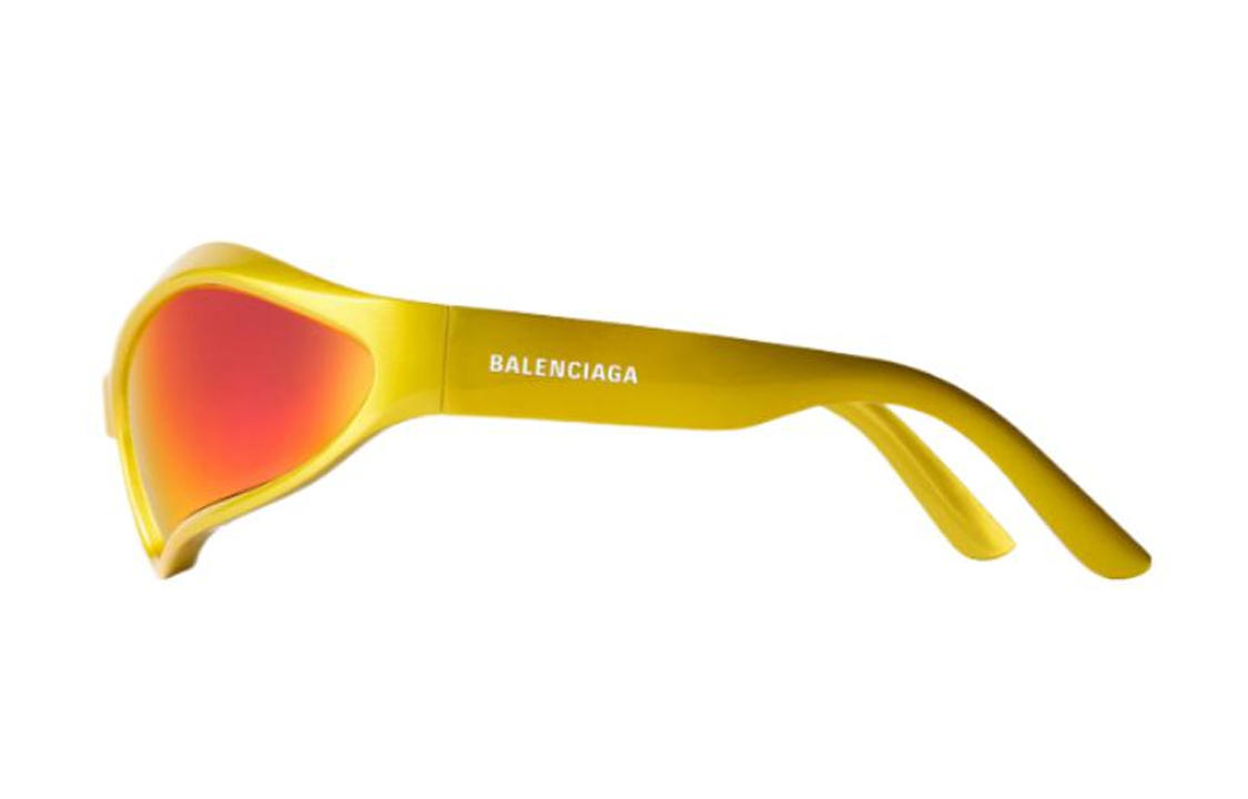 Balenciaga Fennec Oval Sunglasses 'Yellow Red' 768054T00077037
