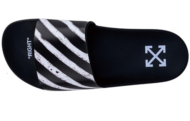 Off-White Sliders 'Graffiti - Black White' OMIA088E19C220511001