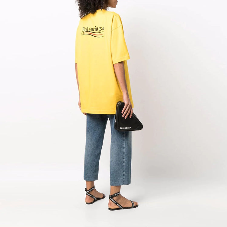 Balenciaga Political Campaign T-Shirt Large Fit 'Yellow' 641655TKVJ17442