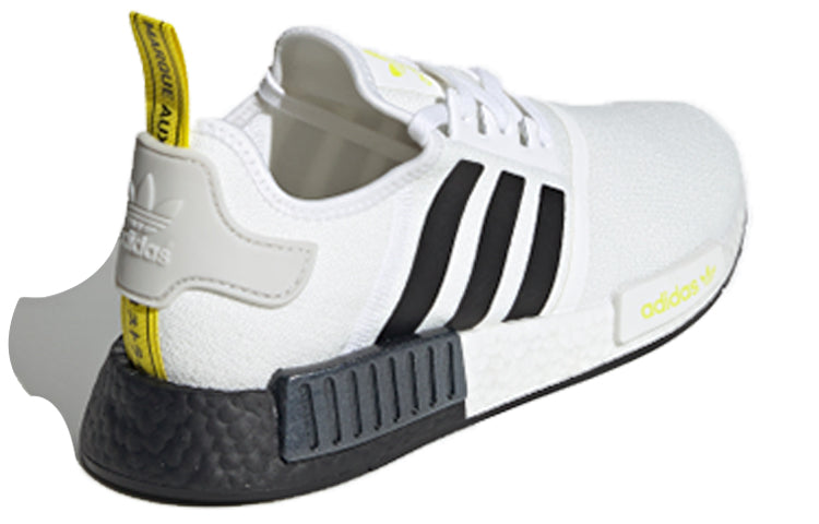 adidas NMD_R1 STLT Primeknit 'White Black Bright Yellow' FV2549