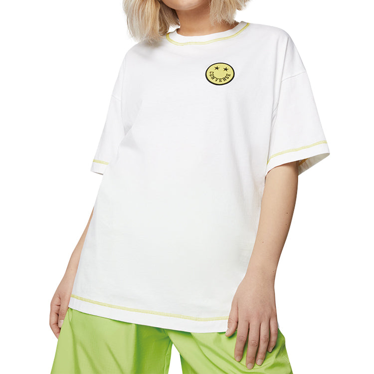 (WMNS) Converse Smile Split Graphic Short Sleeve Tee 10018923-A02