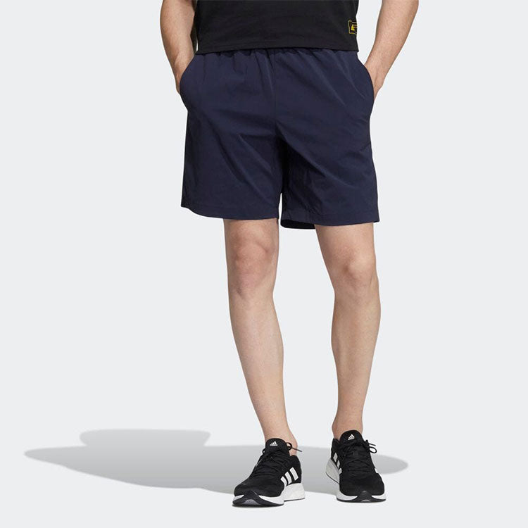 Men's adidas Printing Logo Casual Straight Shorts Blue HD0002
