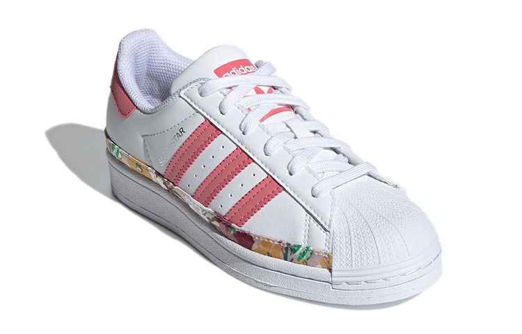(GS) adidas originals Superstar J Shoes 'White Pink Yellow' FY5373