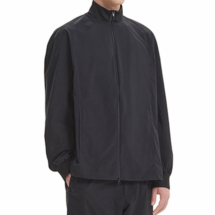 Men's Y-3 Woven Lux Track Jacket Stand Collar Black DY7314