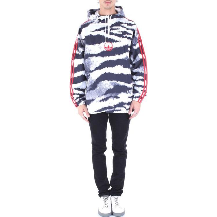 Men's adidas originals Zebra Logo Long Sleeves Pullover Black GD2130