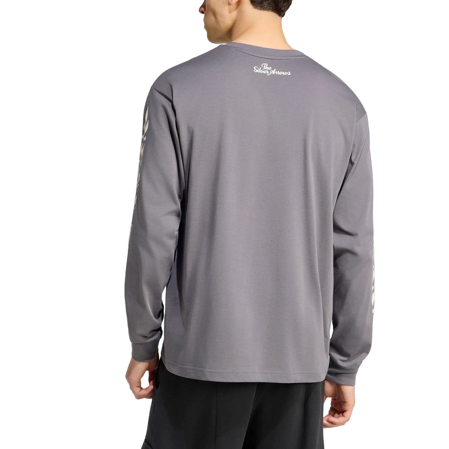 adidas x Mercedes AMG Petronas Formula 1 Team Silver Arrows Long Sleeve T-Shirt Asia Sizing 'Granite' KS2240