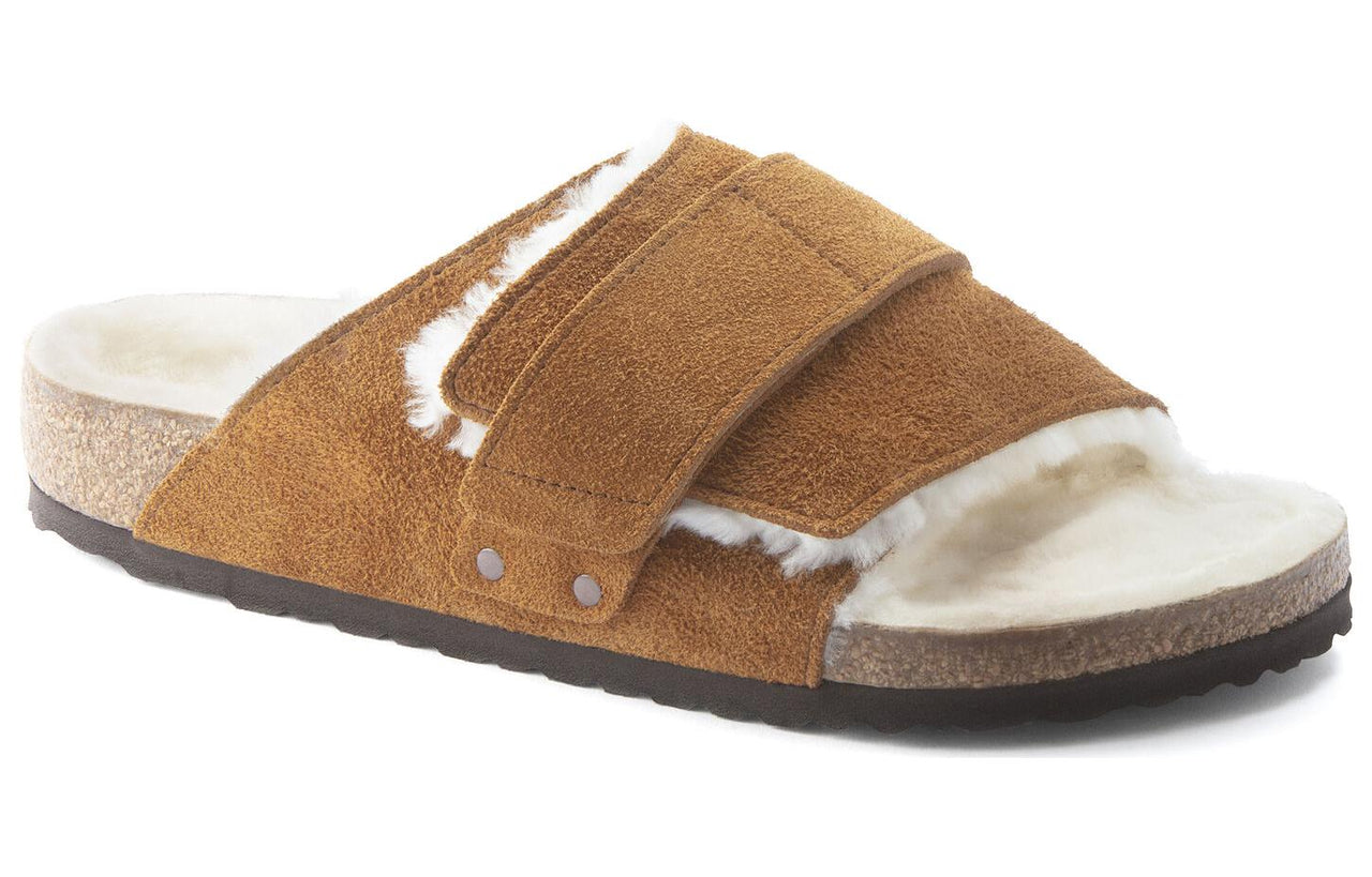 Birkenstock Kyoto Shearling Suede Leather 'Mink' 1023202