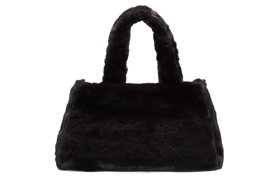Nike NSW Faux Fur Tote Bag 'Black White' DQ5804-010