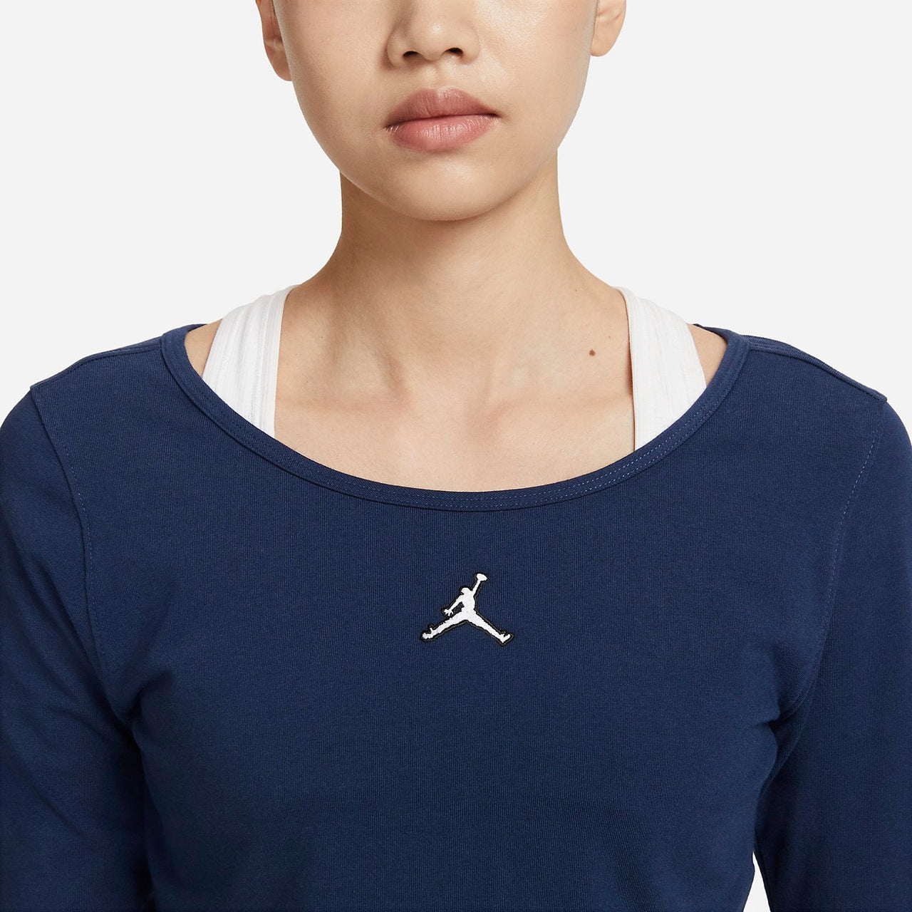 (WMNS) Air Jordan Flight Long-Sleeve Top 'Navy' DQ4466-410