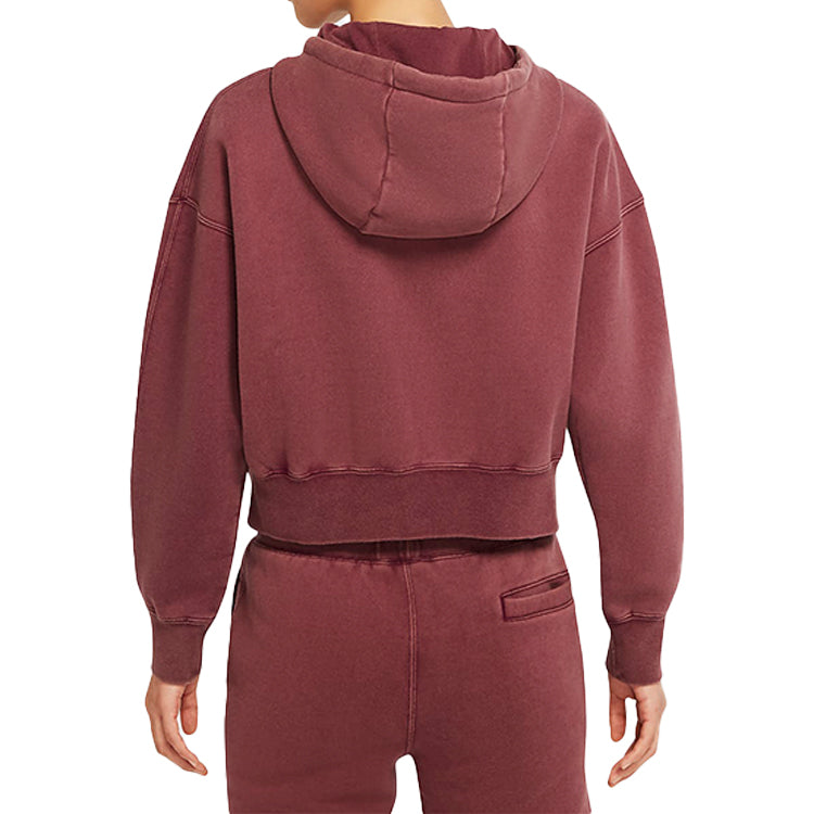 (WMNS) Air Jordan Fleece Pullover Hoodie Casual Sports Hoodie 'Red' CV7737-610