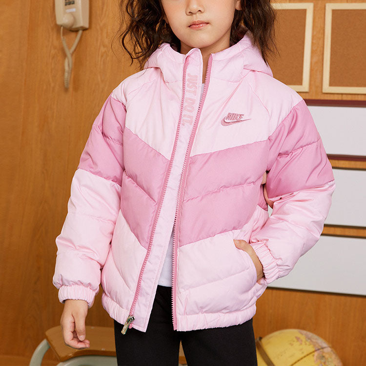 (GS) Nike Sportswear Synthetic Fill Hooded Jacket 'Pink' NY2232145GS-003