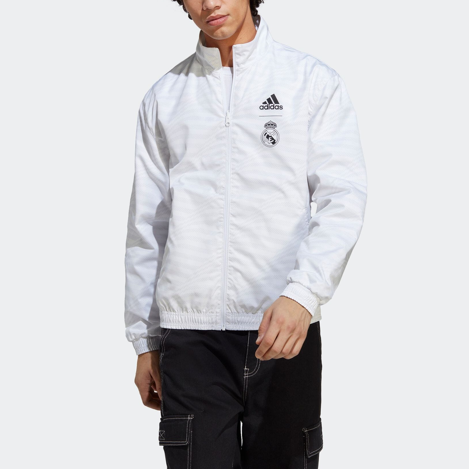 adidas Real Madrid Anthem Reversible Jacket Asia Sizing 'White' HT6458