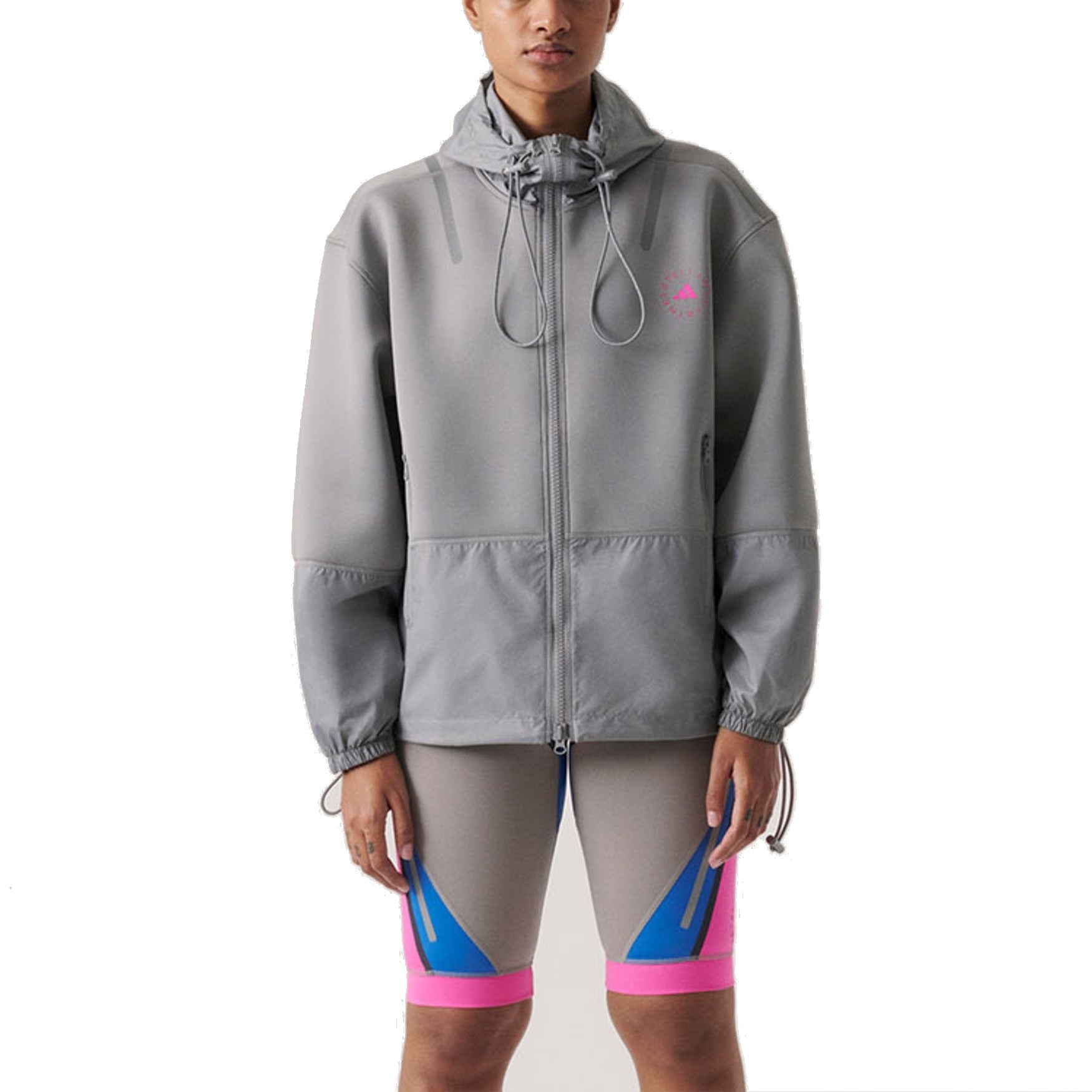 (WMNS) adidas by Stella McCartney Scuba Hooded Jacket Asia Sizing 'Grey' HR4477