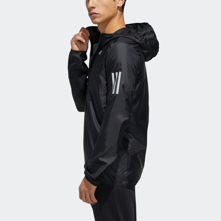 adidas Bjm Otr Jkt Men Reflective Sports Running Hooded Jacket Black FS5609