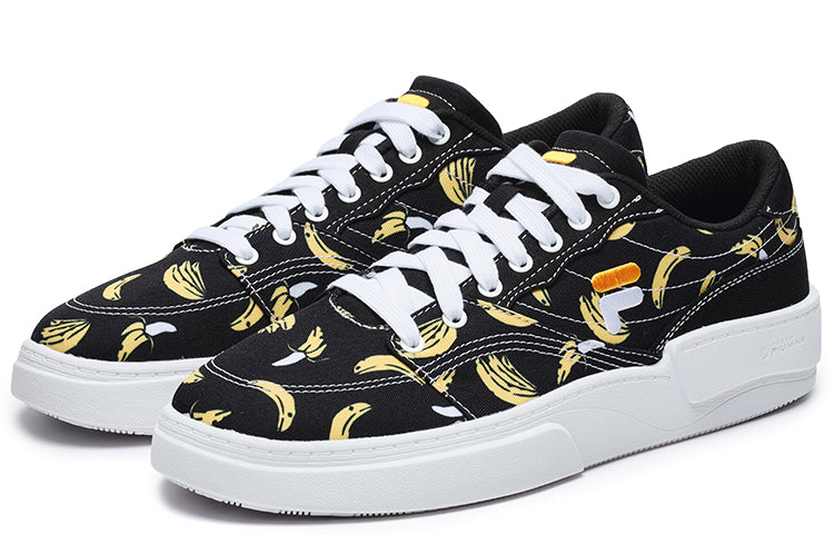 (WMNS) FILA FUSION Classic Skate Shoes 'Black Yellow' T12W232316FBD