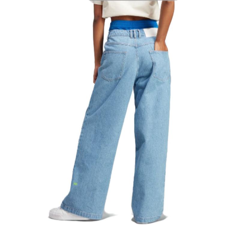 (WMNS) adidas Originals X Kseniaschnaider Boxer Short Jeans 'Blue' IN0273