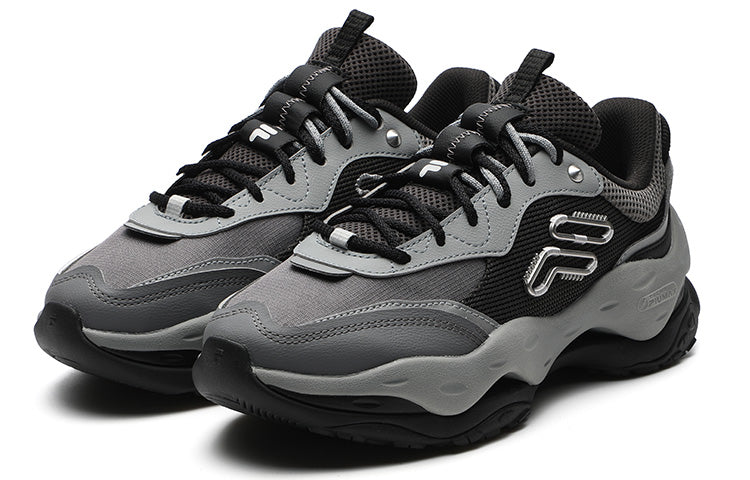 (WMNS) FILA FUSION CHEESE Sneakers 'Black Grey' T12W331101FQP