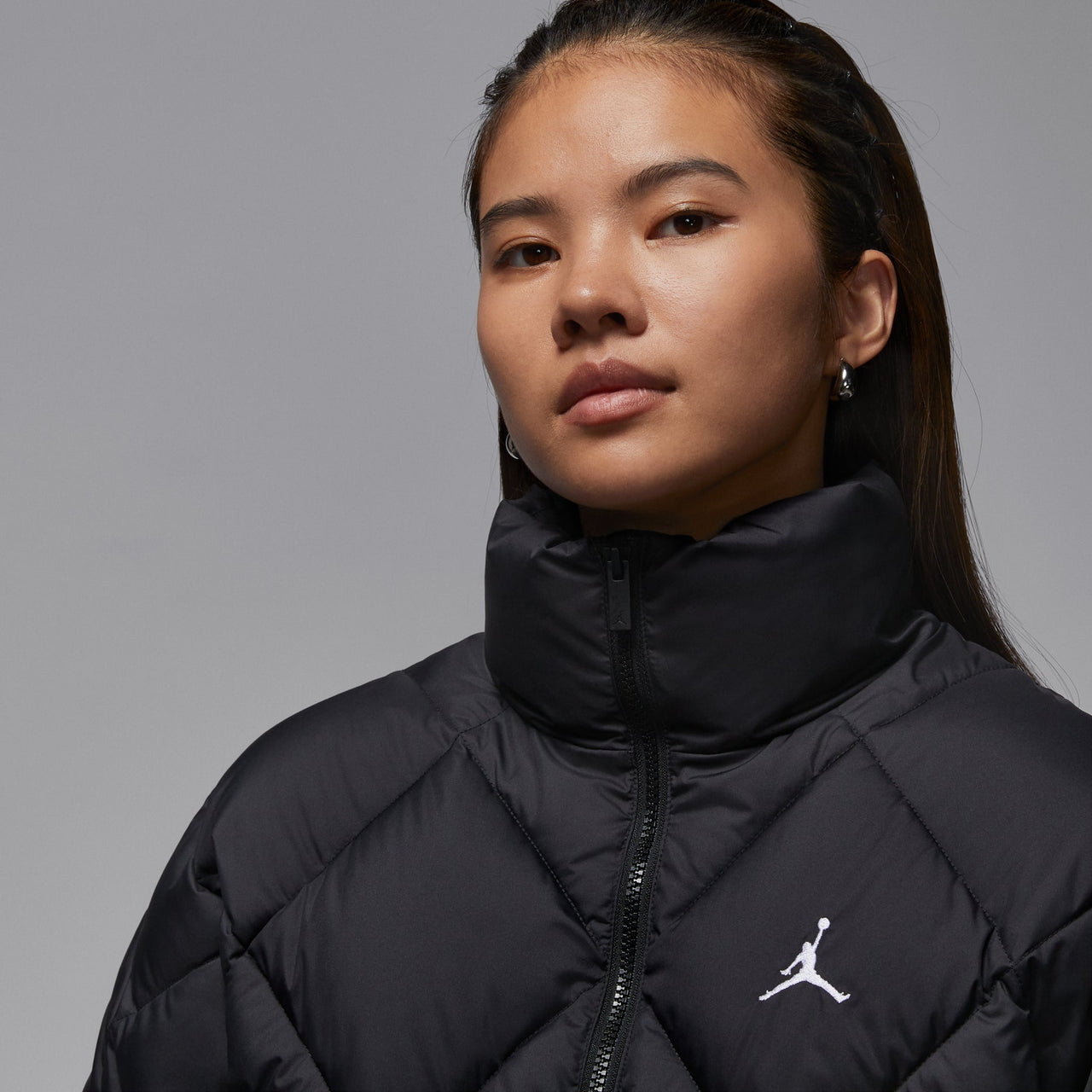 (WMNS) Air Jordan Brooklyn Quilted Puffer Jacket 'Black' HV0418-010