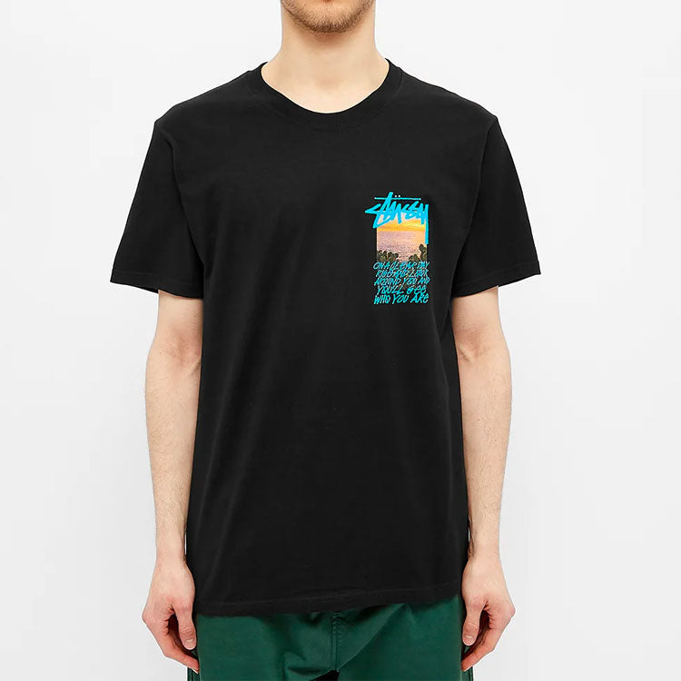 Stussy Clear Day Printing Short Sleeve Unisex Black 1904502-BLACK