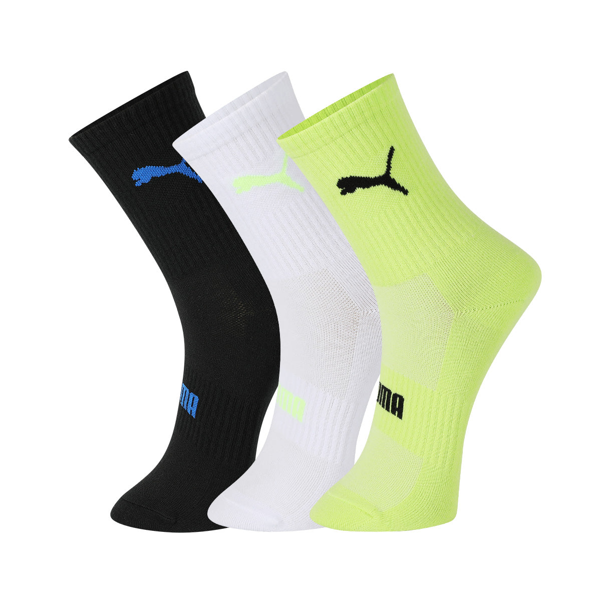 PUMA Classic Socks 3 Pack 'Green White Black' 701218311-004