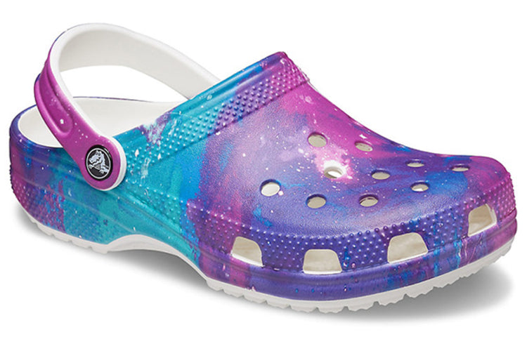Crocs Classic Pattern White Purple Sandals 'White Purple' 206565-14N