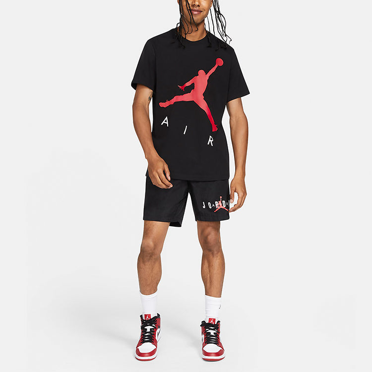 Air Jordan logo Basketball Sports Short Sleeves Tee 'Black' CV3425-010