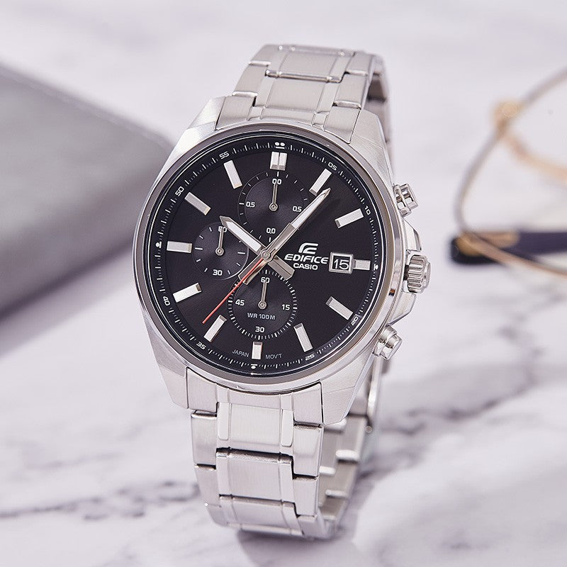 CASIO EDIFICE Quartz Waterproof Mens Black Analog EFV-610D-1AVUEF