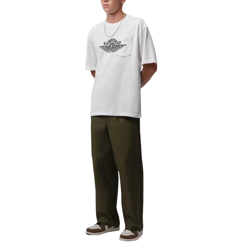 Jordan Flight Essentials Pocket T-Shirt 'White Black' IO2084-100