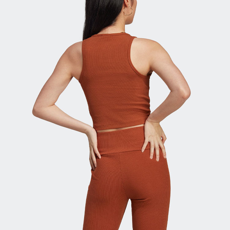 (WMNS) adidas Originals Rib Tank T-Shirt 'Brown' IL9627