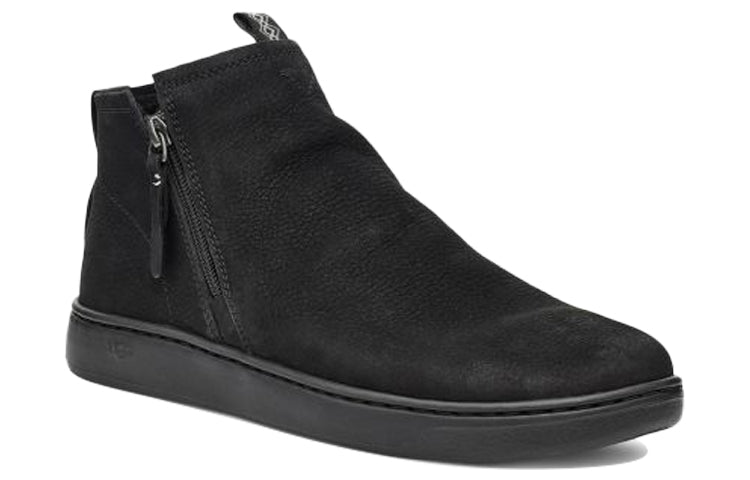 UGG Pismo Cowhide Zipper Skateboarding Shoes Black 1110979-BTNL