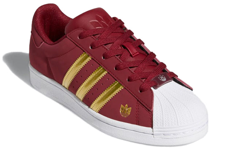 (WMNS) adidas Superstar 'Burgundy Gold Metallic' FZ2119