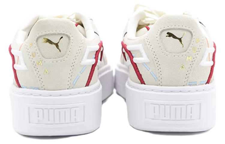 (WMNS) PUMA Suede Platform Courture 'White Red' 366685-01