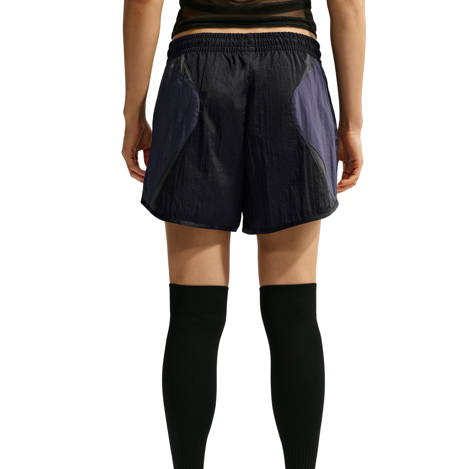 (WMNS) Nike Sportswear Loose Mid-Rise Track Shorts 'Black Gridiron Anthracite' IM8404-010
