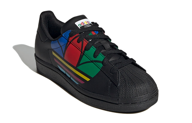 (GS) adidas originals Superstar Pure J 'Black' FW4006