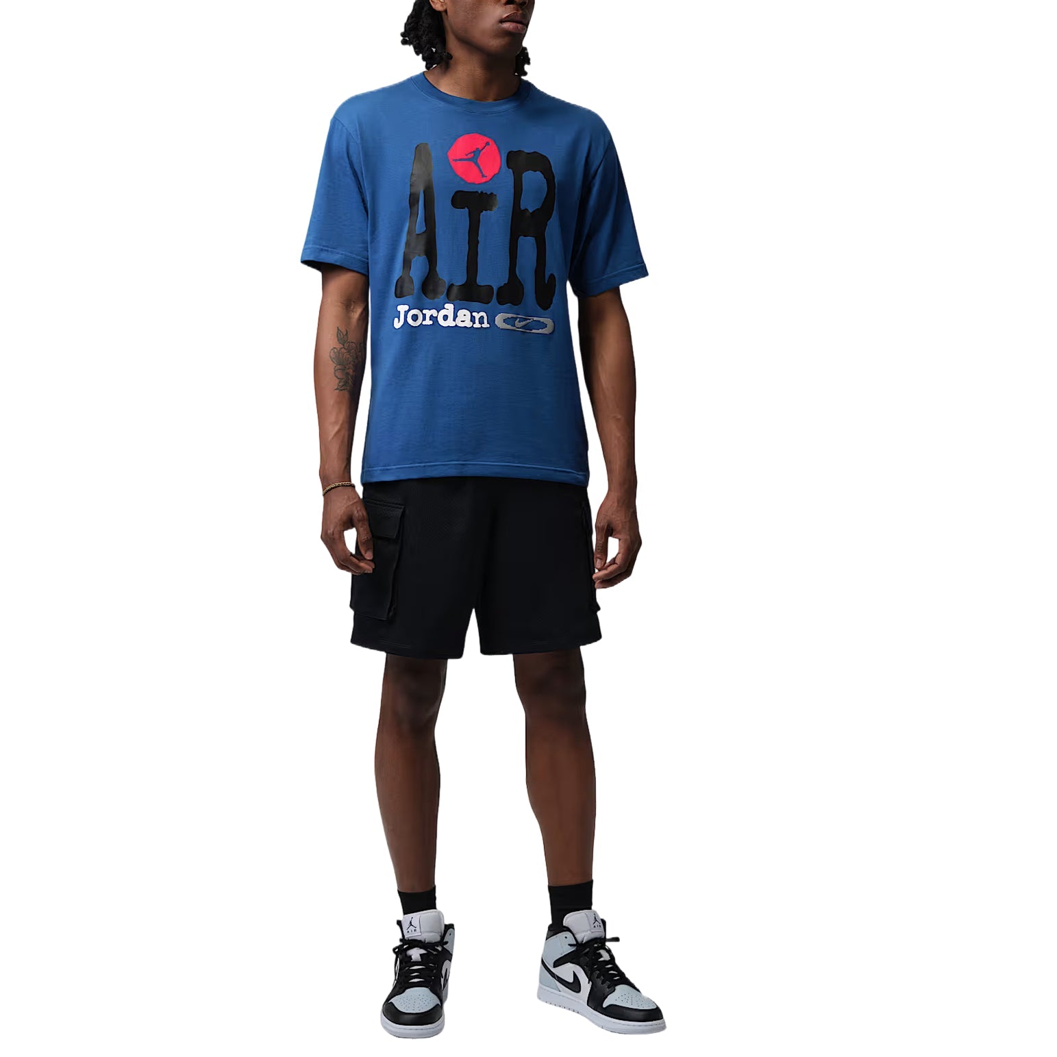 Jordan Graphic T-Shirt 'True Blue Black University Red' IQ5299-485