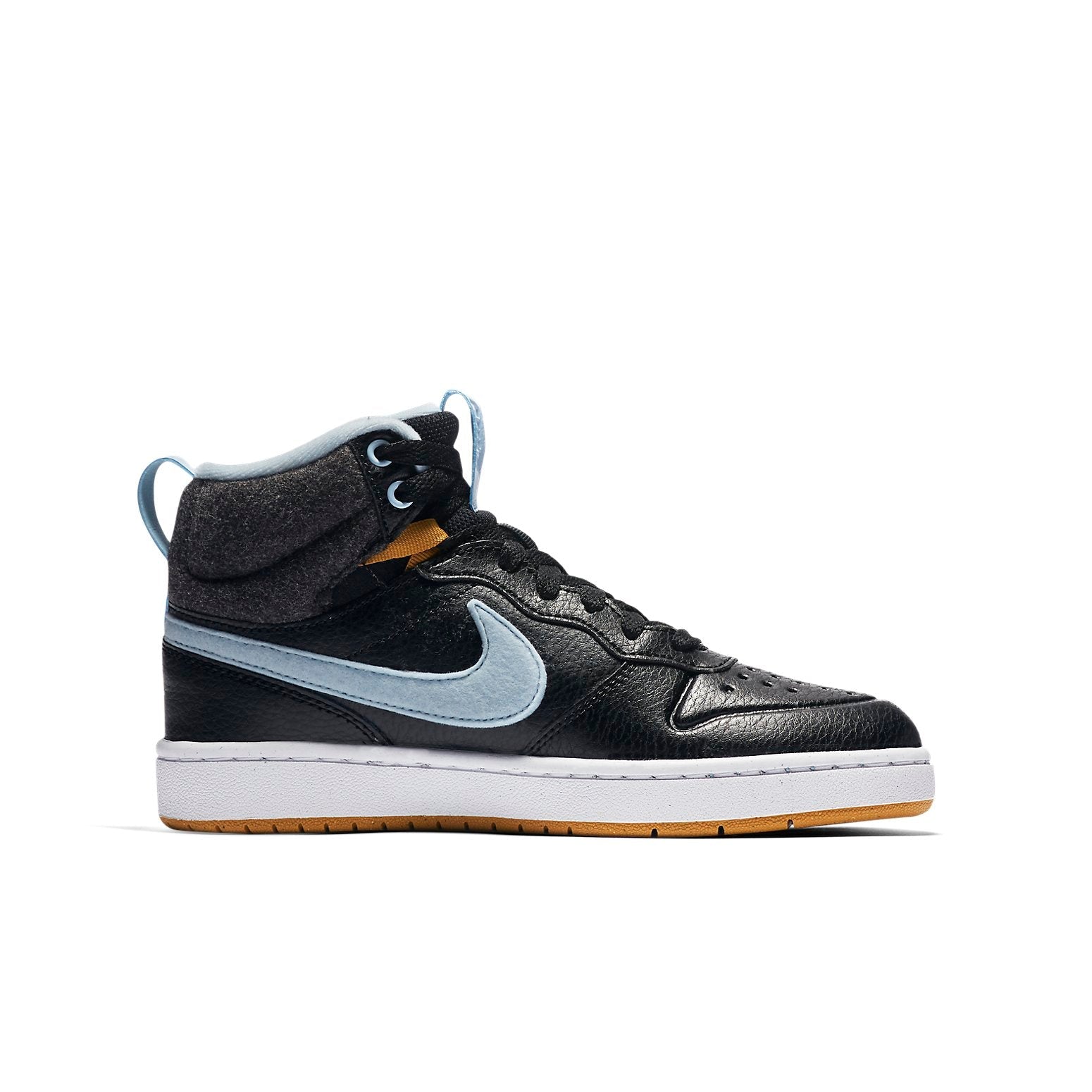 (GS) Nike Court Borough Md 2 Boot Flt Black/Blue CD6145-001